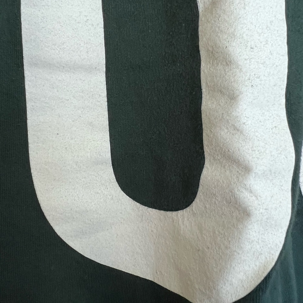 Clare V Oversized Forest Green "OUI" Graphic Sweatshirt XL - Picture 9 of 10
